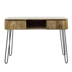 Sidetable Maria Mangohout 2 Lades - 40x110x77 Cm - Mangohout - Bruin