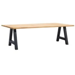 UMIX Eettafel Houston A-poot - 75x240x100 Cm - Eiken/zwart
