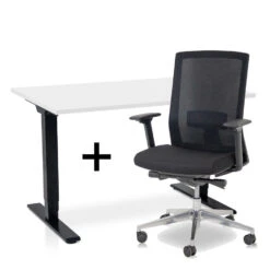 MRC COMFORT Set - Zit-sta Bureau + Stoel - 140x80 - Wit