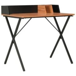 VidaXL Bureau 80x50x84 Cm Zwart En Bruin