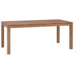 VidaXL Eettafel 180x90x76 Cm Teakhout Met Natuurlijke Afwerking