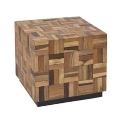 Beliani Salontafel GAMETI - Donkere Houtkleur Teakhout