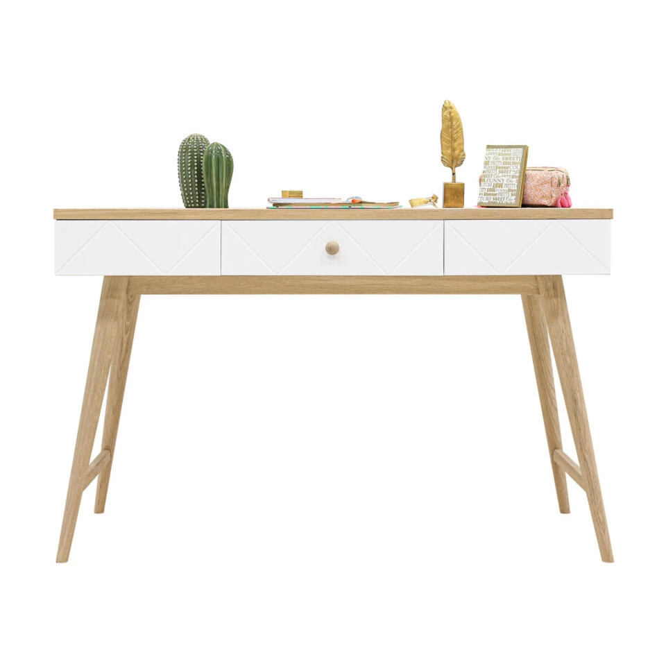Bopita Paris Bureau - Wit/Eiken - Afbeelding 3