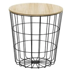 Bijzettafel Tokio - Zwart - 42xØ39,5 Cm