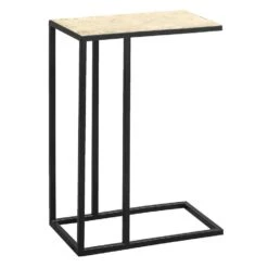 Bijzettafel Hugo - Zwart/goudkleur - 40x25x60 Cm