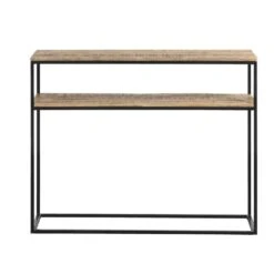 Sidetable Kyan - Zwart/naturel - 79x100x30 Cm