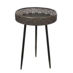 Mica Decorations Lagune Bijzettafel Ø40 Cm Brons