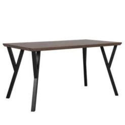 Beliani Eettafel BRAVO - Donkere Houtkleur Mdf