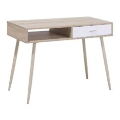 Beliani Bureau DEORA - Lichte Houtkleur Mdf