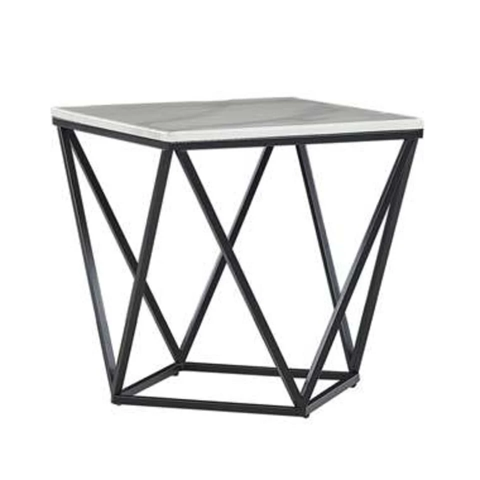 Beliani Bijzettafel MALIBU - Beige Mdf