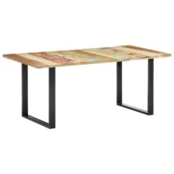 VidaXL Eettafel 180x90x76 Cm Massief Gerecycled Hout