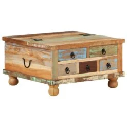 VidaXL Salontafel 70x70x38 Cm Gerecycled Hout