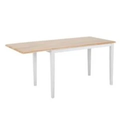 Beliani Eettafel LOUISIANA - Wit Rubberhout