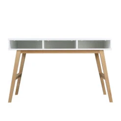 Bopita Lynn Bureau - Wit/Naturel (Exclusief 3 Laden)