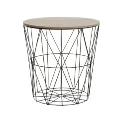 Beliani Bijzettafel LANARK - Zwart Mdf