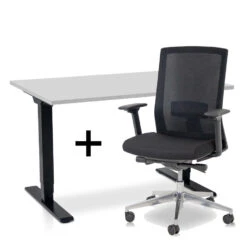MRC COMFORT Set - Zit-sta Bureau + Stoel - 120x80 - Grijs