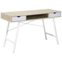 Beliani Bureau CLARITA - Lichte Houtkleur Mdf