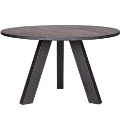WOOOD Eettafel Rhonda - Eiken - Blacknight - 77x129x129