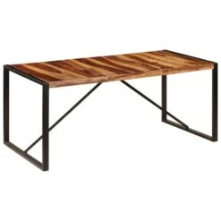 VidaXL Eettafel 180x90x75 Cm Massief Sheeshamhout