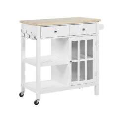 Beliani Keukentrolley GENOA - Wit Mdf