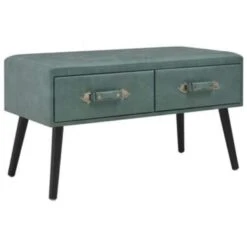 VidaXL Salontafel 80x40x46 Cm Kunstleer Zeegroen