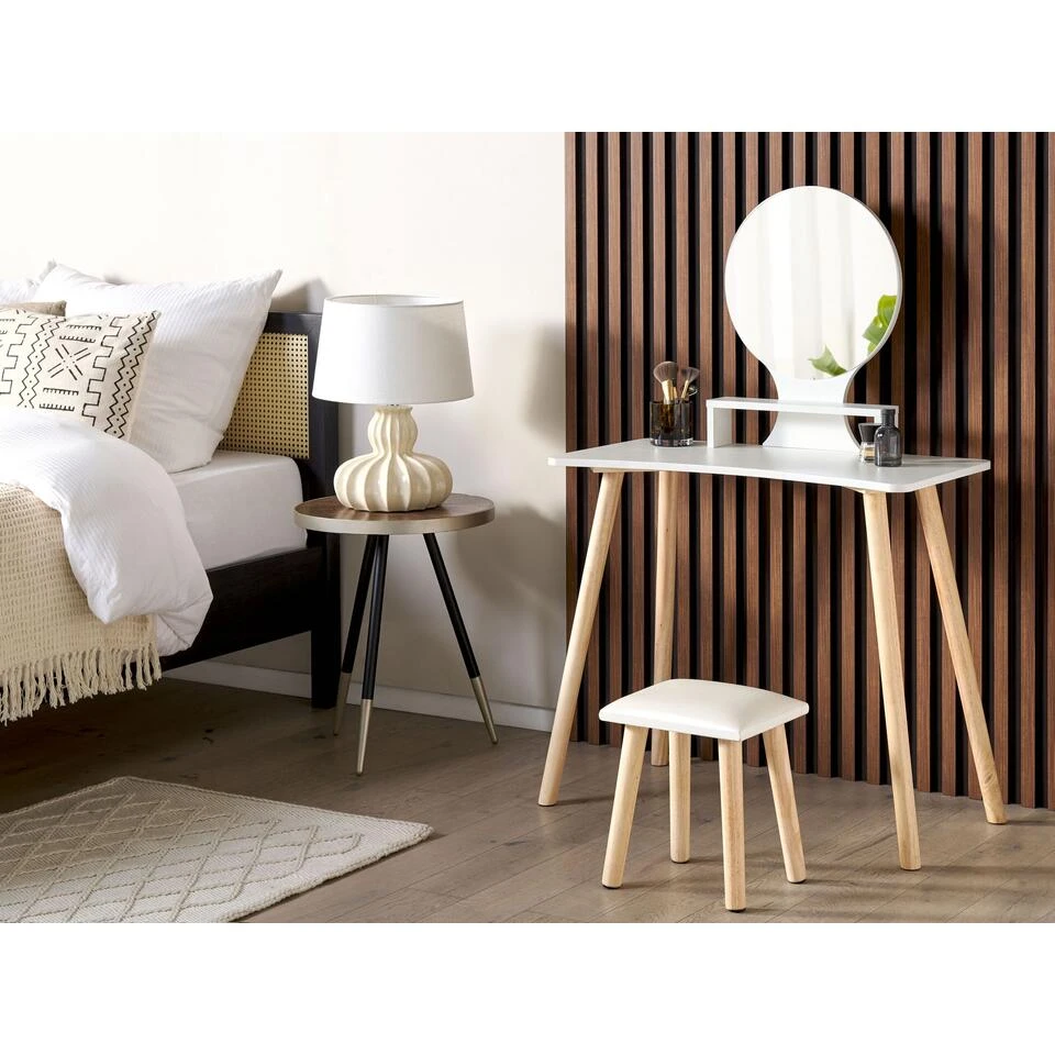 Beliani Kaptafel TOULOUGES - Wit Vezelplaat - Afbeelding 2