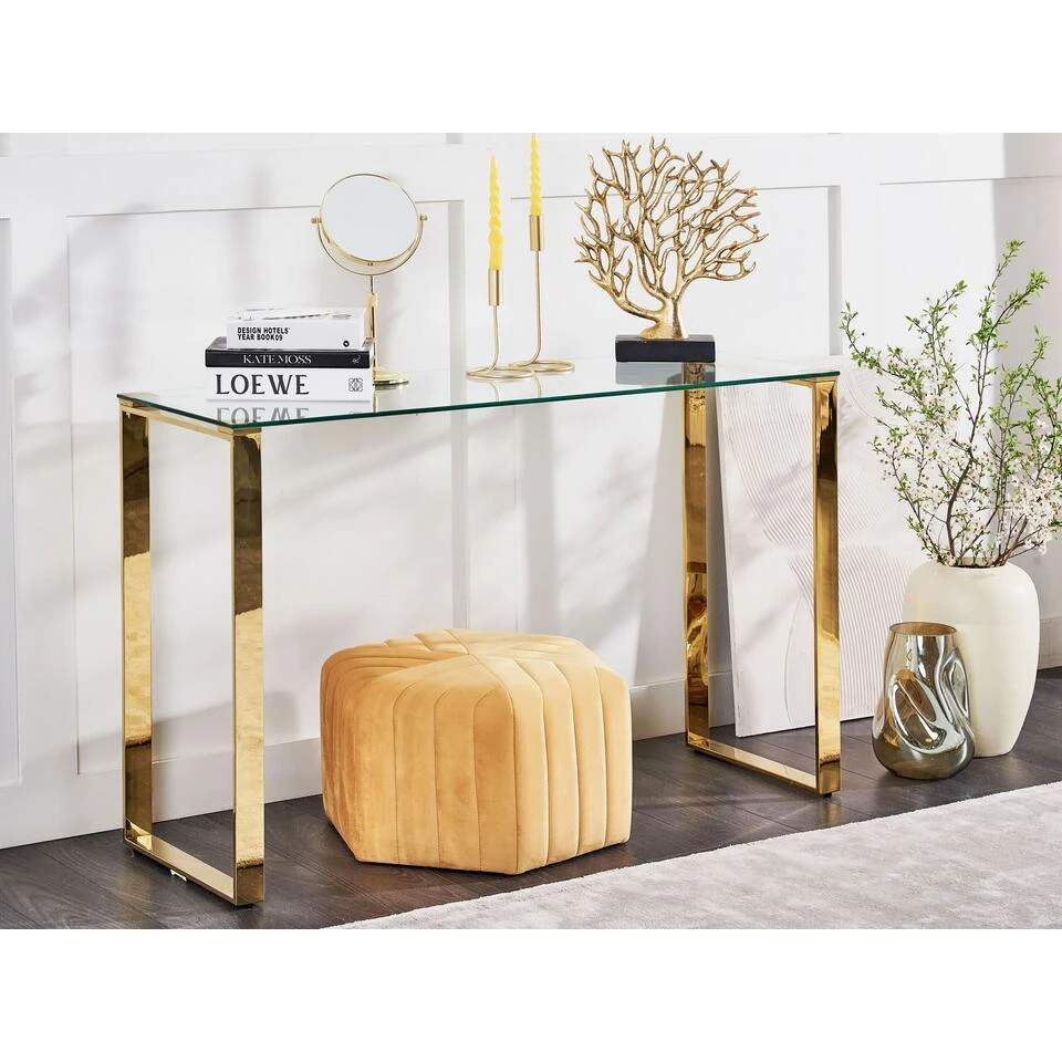 Beliani Consoletafel TILON - Transparant Veiligheidsglas - Afbeelding 2