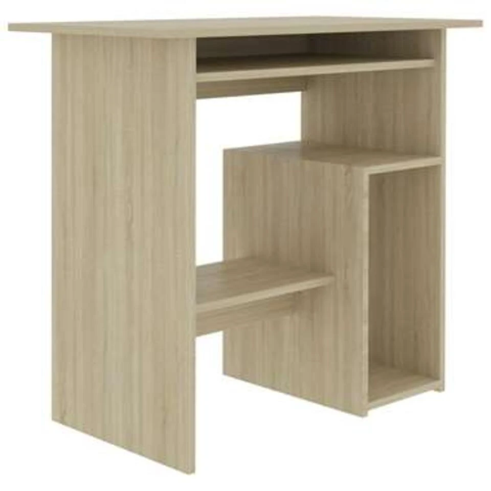VidaXL Bureau 80x45x74 Cm Spaanplaat Sonoma Eikenkleurig - Afbeelding 2