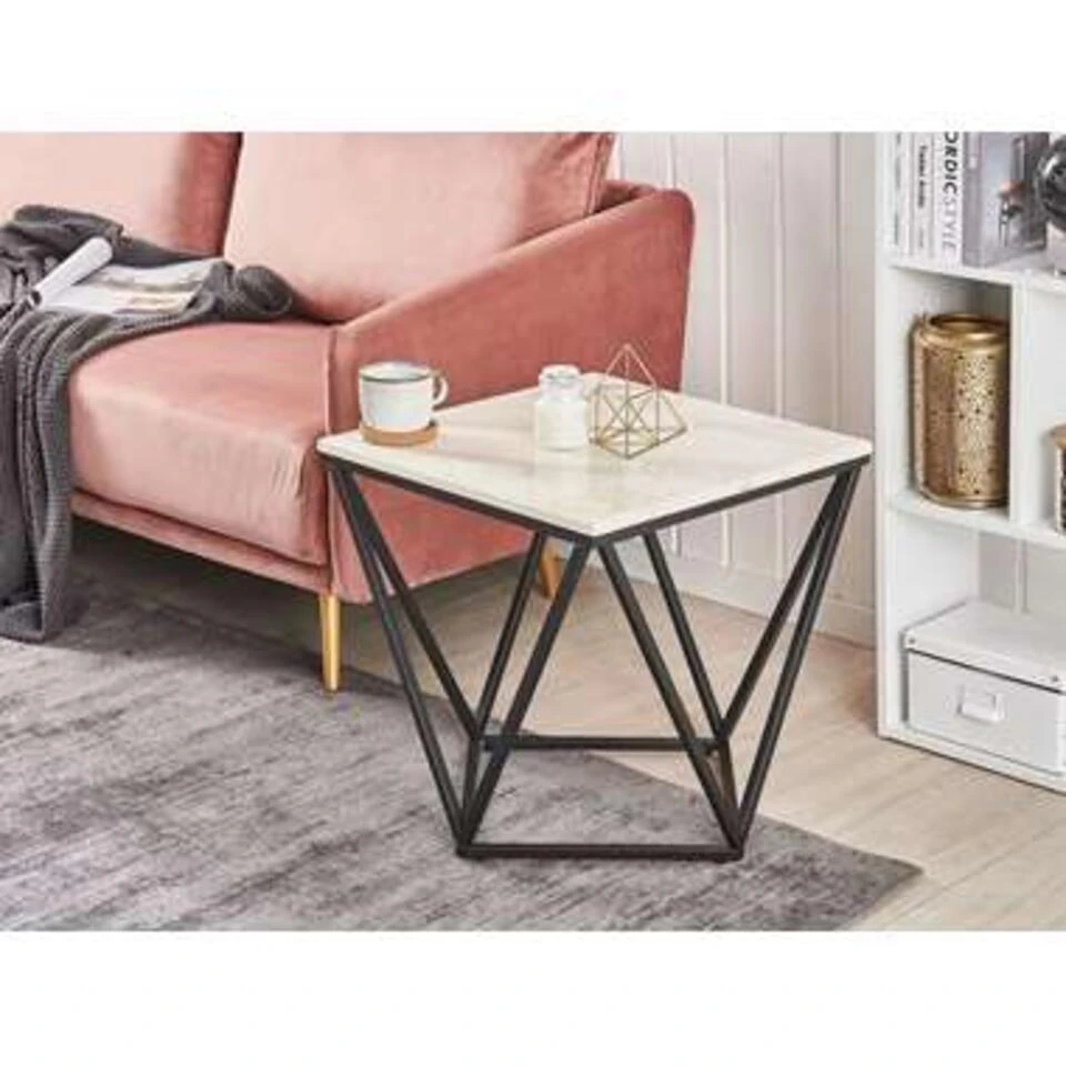 Beliani Bijzettafel MALIBU - Beige Mdf - Afbeelding 2