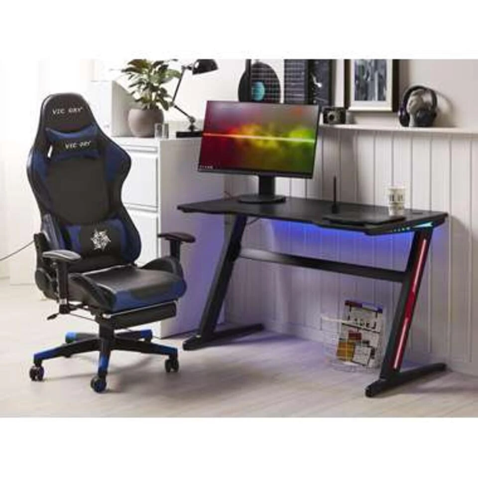 Beliani Game Bureau DARFUR - Zwart Mdf - Afbeelding 2