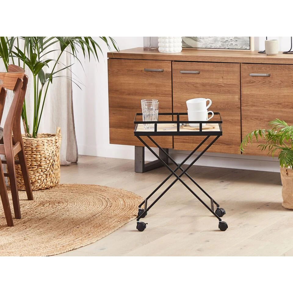 Beliani Keukentrolley LEOTI - Zwart Metaal - Afbeelding 2