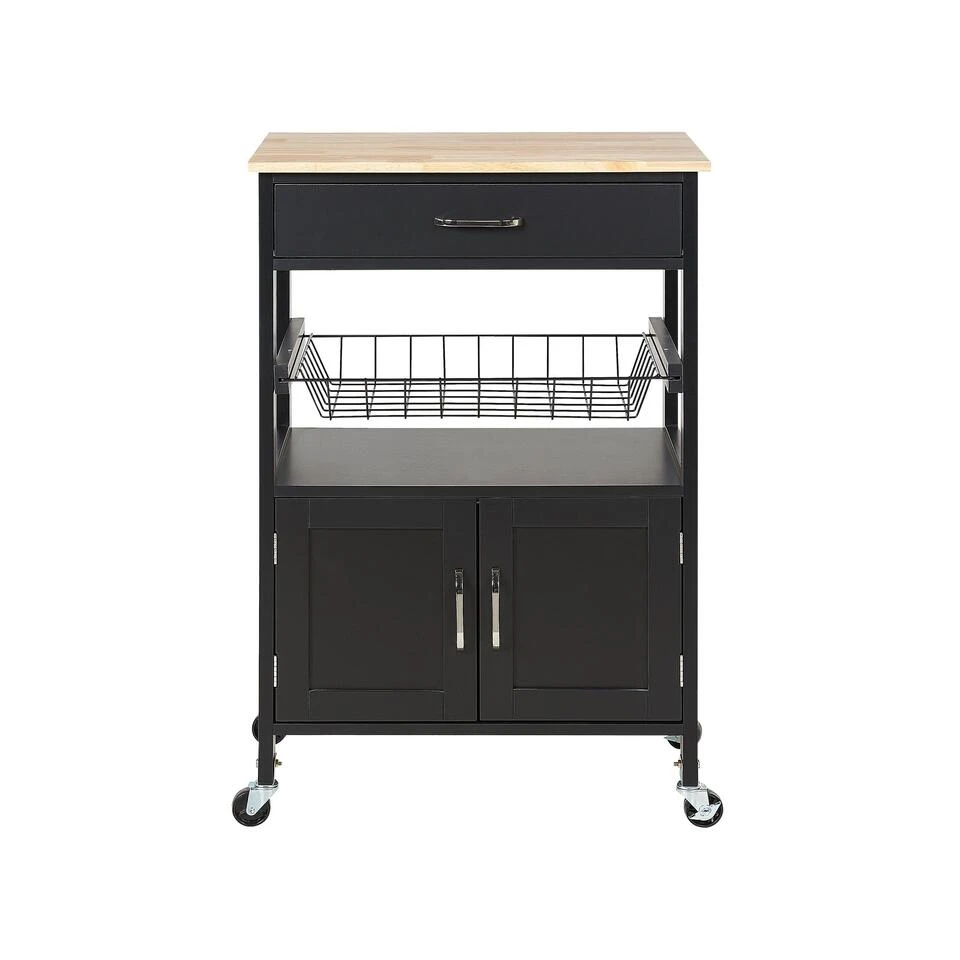 Beliani Keukentrolley LUGO - Zwart Mdf - Afbeelding 4