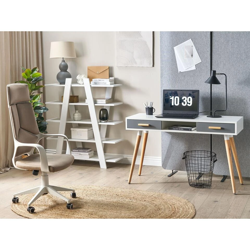 Beliani ESCALANTE/FRISCO - Wit Mdf, Vezelplaat - Afbeelding 2