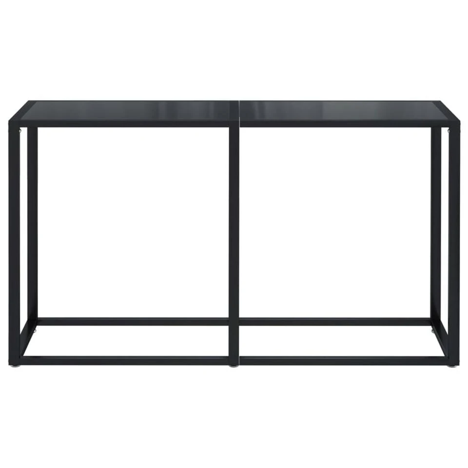 VidaXL Wandtafel 140x35x75,5 Cm Gehard Glas Zwart - Afbeelding 3