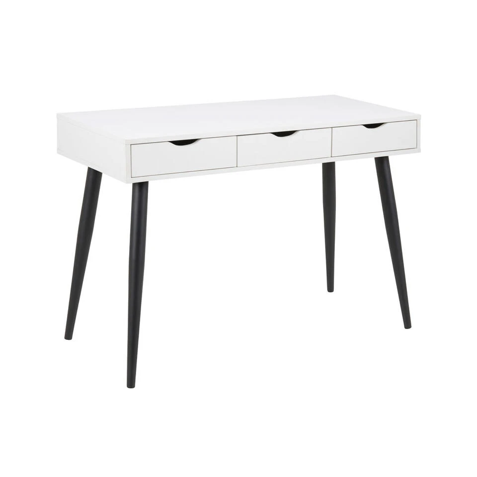 Bureau Montijo - Wit/zwart - 77,1x110x50 Cm - Afbeelding 2