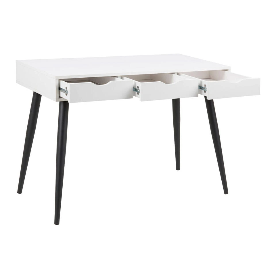 Bureau Montijo - Wit/zwart - 77,1x110x50 Cm