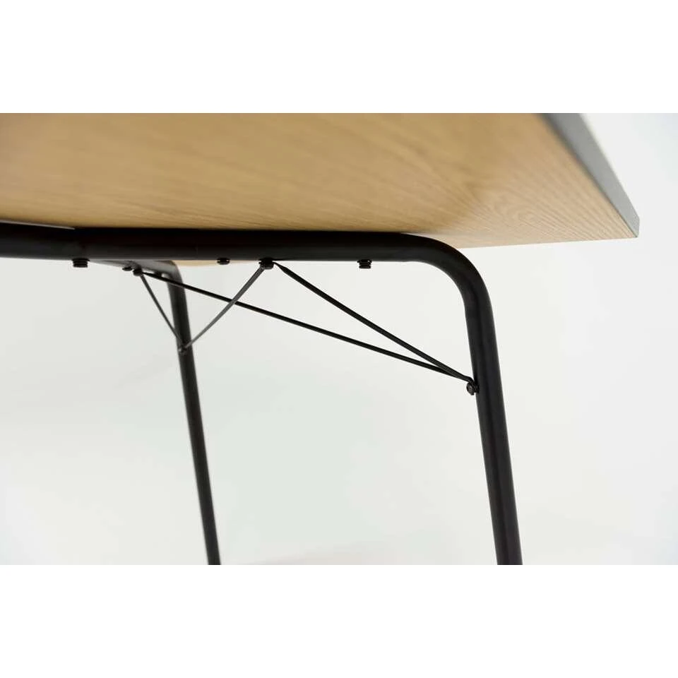 Tenzo Bartafel Flow - Eiken/zwart - 105x80x80 Cm - Afbeelding 3