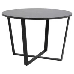 Eetkamertafel Alma - Zwart - 75xØ110 Cm