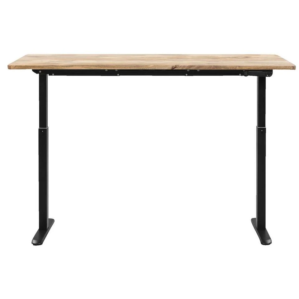 Bureau Homeworx Zit/sta Handmatig Verstelbaar – Mangohout/zwart - 75/118x160x80 Cm - Afbeelding 4