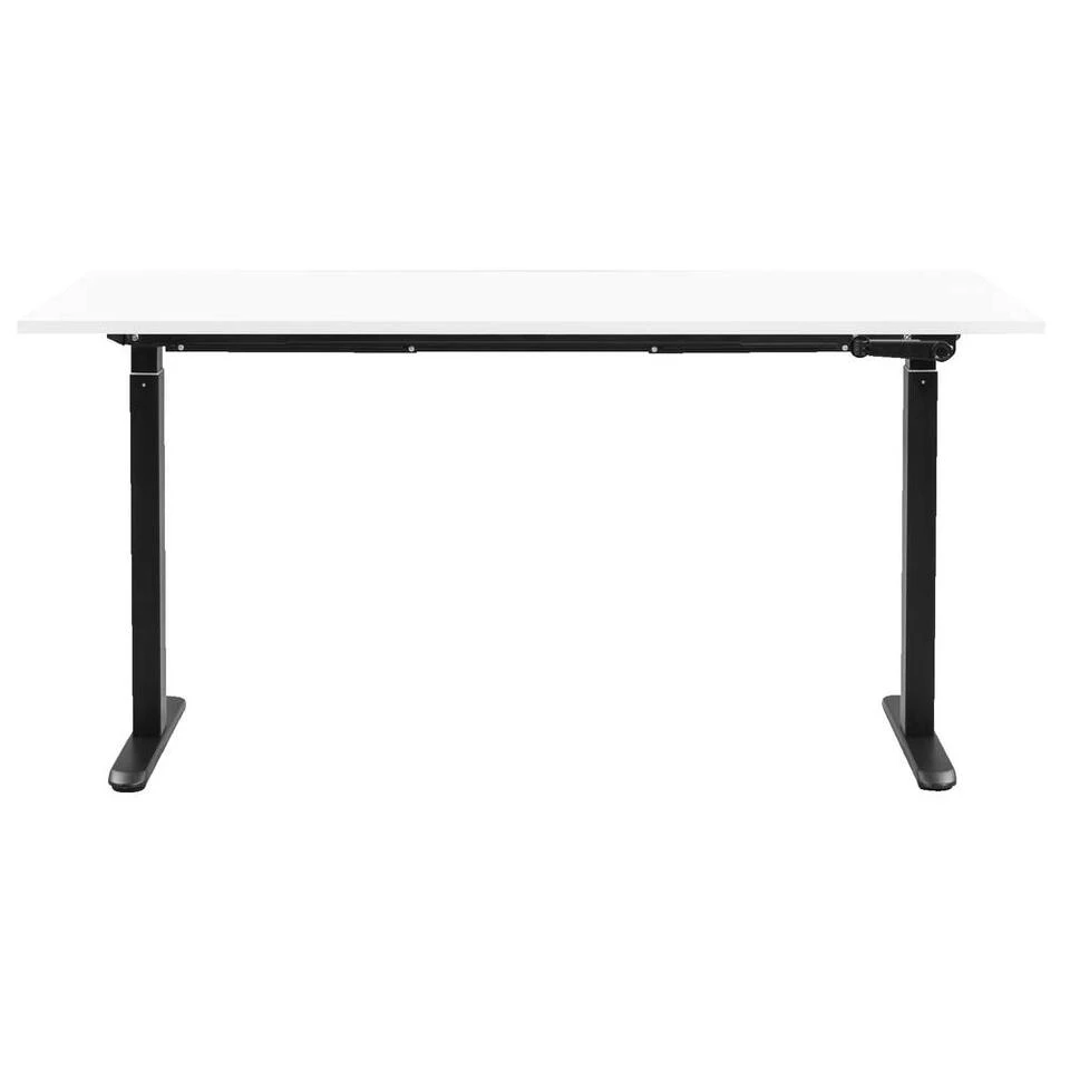 Bureau Homeworx Zit/sta Handmatig Verstelbaar – Wit/zwart - 75/118x160x80 Cm - Afbeelding 3