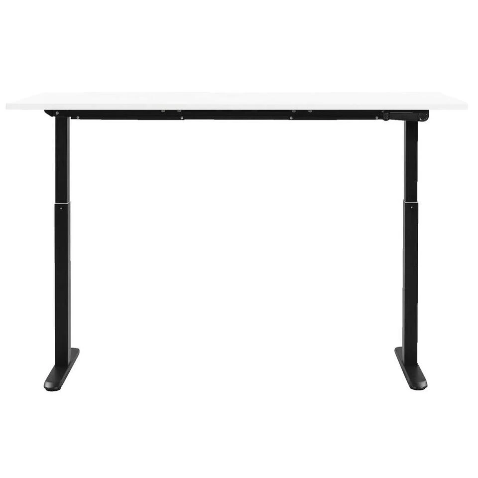Bureau Homeworx Zit/sta Handmatig Verstelbaar – Wit/zwart - 75/118x160x80 Cm - Afbeelding 4