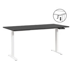 Bureau Homeworx Zit/sta Handmatig Verstelbaar – Zwart/wit - 75/118x160x80 Cm