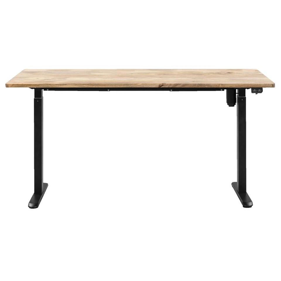 Bureau Homeworx Zit/sta Elektrisch Verstelbaar – Mangohout/zwart - 75/118x160x80 Cm - Afbeelding 3