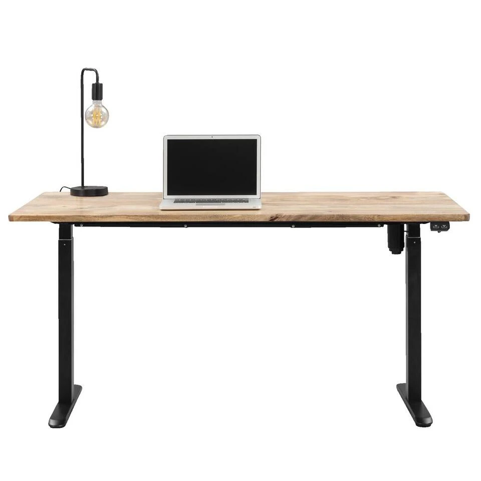 Bureau Homeworx Zit/sta Elektrisch Verstelbaar – Mangohout/zwart - 75/118x160x80 Cm - Afbeelding 4