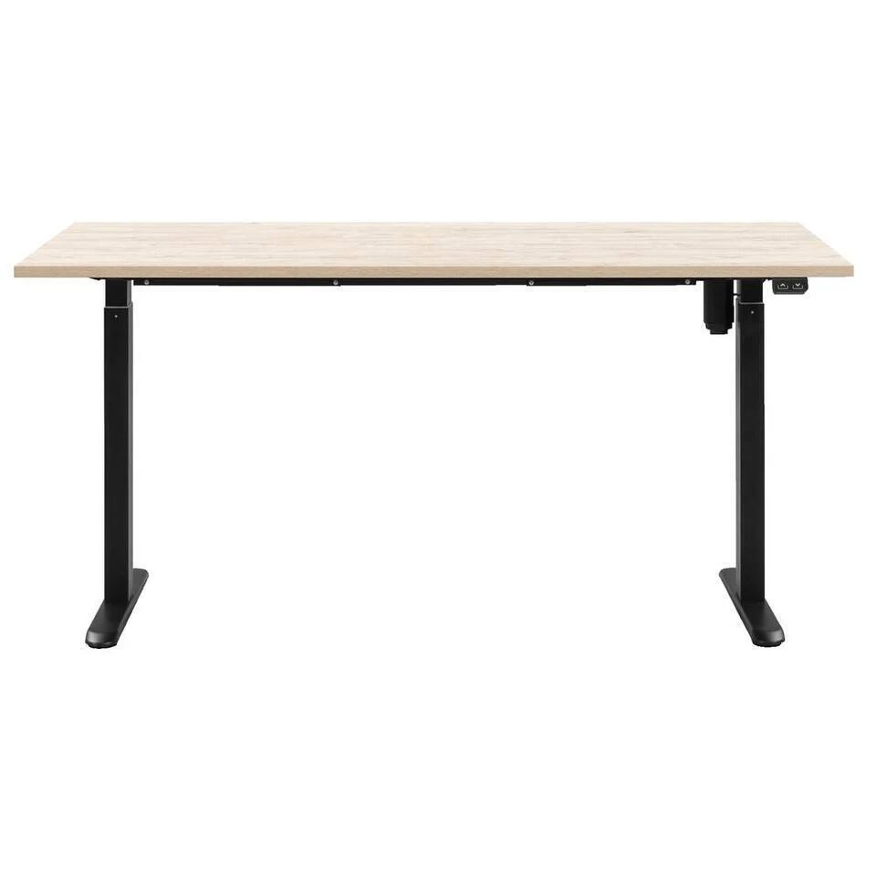 Bureau Homeworx Zit/sta Elektrisch Verstelbaar – Eikenkleur/zwart - 75/118x160x80 Cm - Afbeelding 2