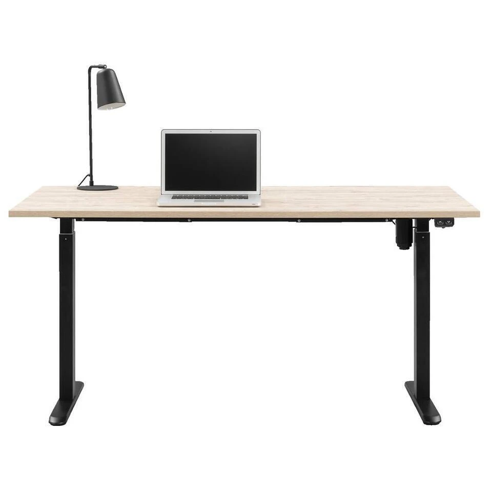Bureau Homeworx Zit/sta Elektrisch Verstelbaar – Eikenkleur/zwart - 75/118x160x80 Cm - Afbeelding 3