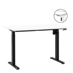 Bureau Homeworx Zit/sta Elektrisch Verstelbaar – Wit/zwart - 75/118x120x70 Cm