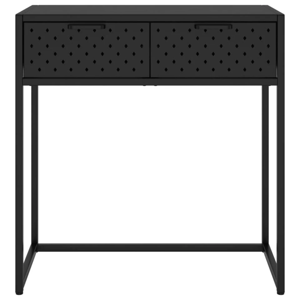 VidaXL Wandtafel 72x35x75 Cm Staal Zwart - Afbeelding 3