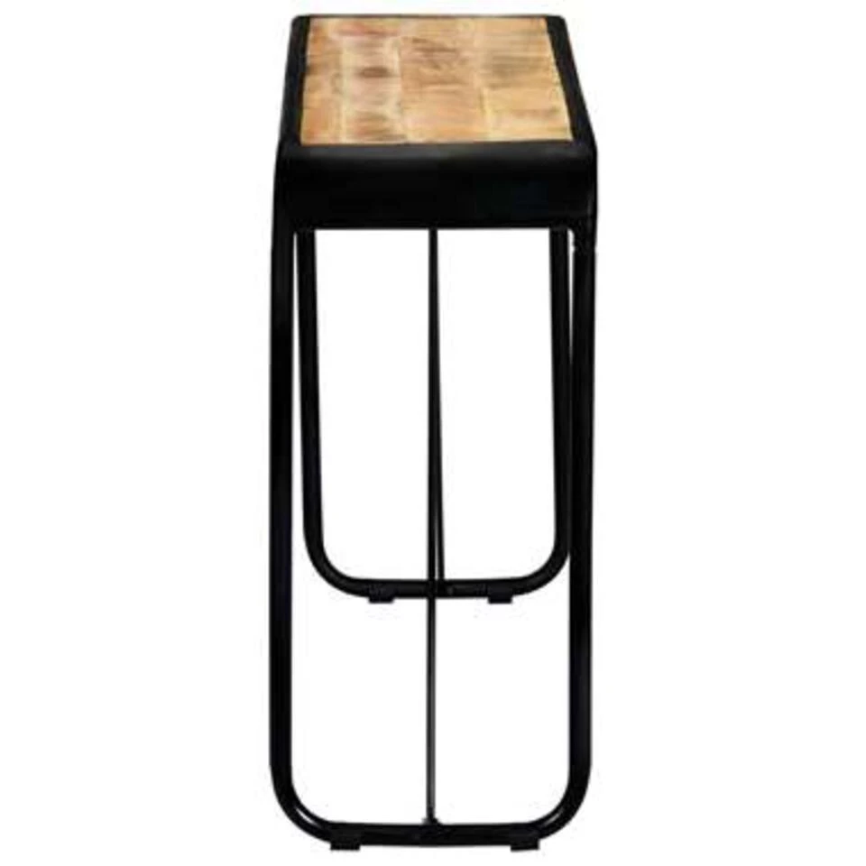 VidaXL Wandtafel 140x35x76 Cm Massief Ruw Mangohout - Afbeelding 4