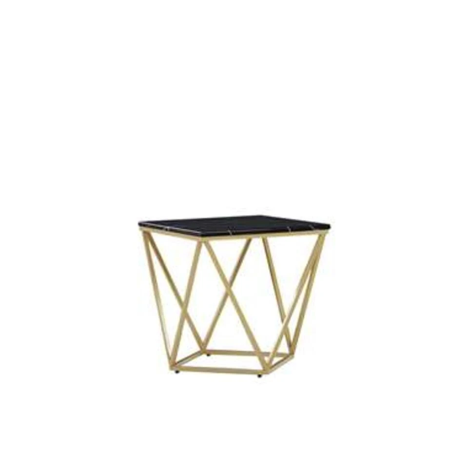 Beliani Bijzettafel MALIBU - Goud Mdf - Afbeelding 4